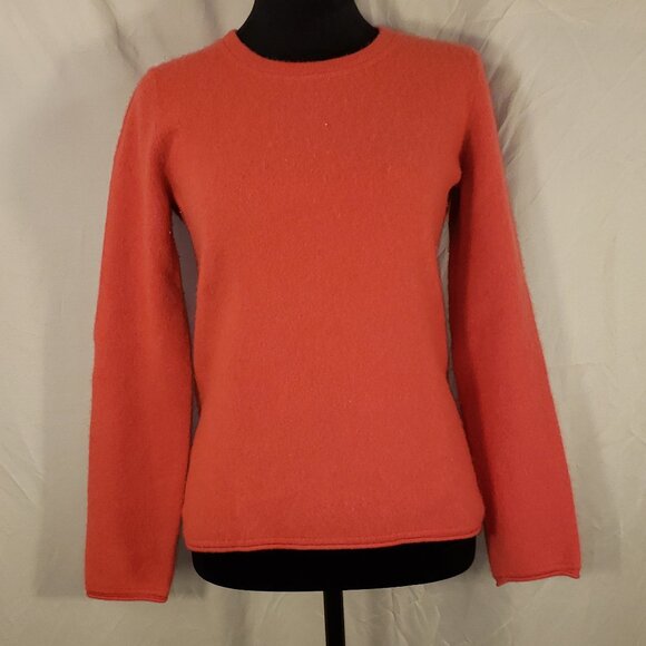 Women's Prive Cashmere Coral Crew Neck Sweater - M - Picture 2 of 6